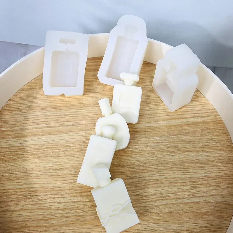 2 قطعة زجاجة عطر الموضة سيليكون قالب الكعكة الشوكولاته موس قالب كعكة تزيين لوازم الخبز المعجنات أداة