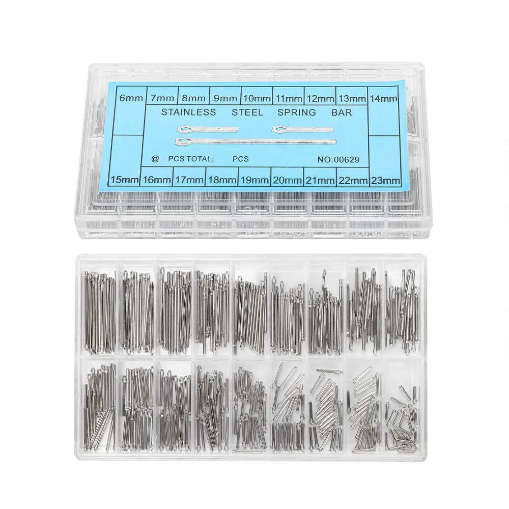 360Pcs Must-Have Stainless Steel Watch Pins​ 360Pcs Assortment Watchband Link Cotter 6-23mm Cotter Spring Bar​ Watchmaker