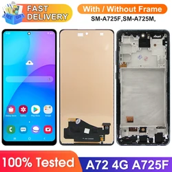 6.7'' A72 Display Screen for Samsung Galaxy A72 A725 A725F Lcd Display Touch Screen Digitizer Assembly with Frame Replacement