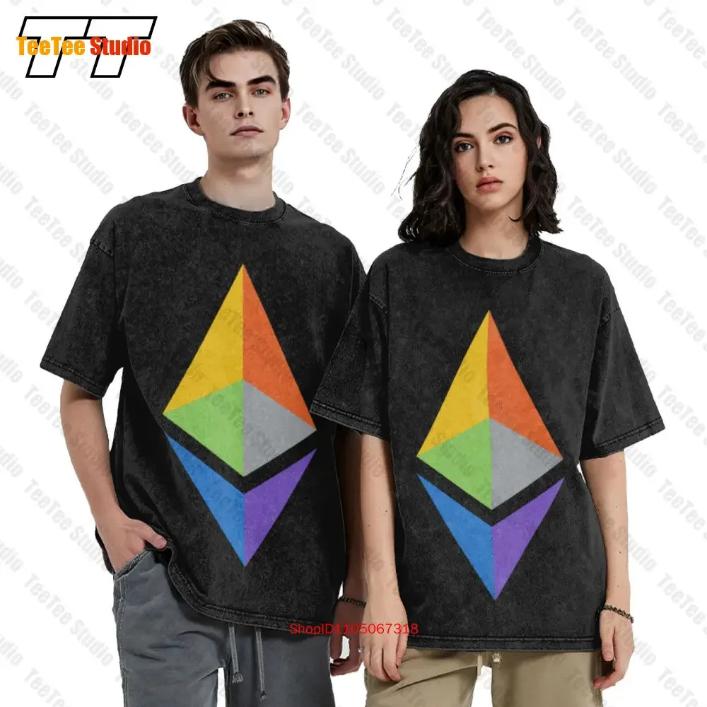 Ethereum 2.0 Eth Crypto Hodler Minimalistic Web3 Nft Merch Vintage Oversized T-Shirt J5NG