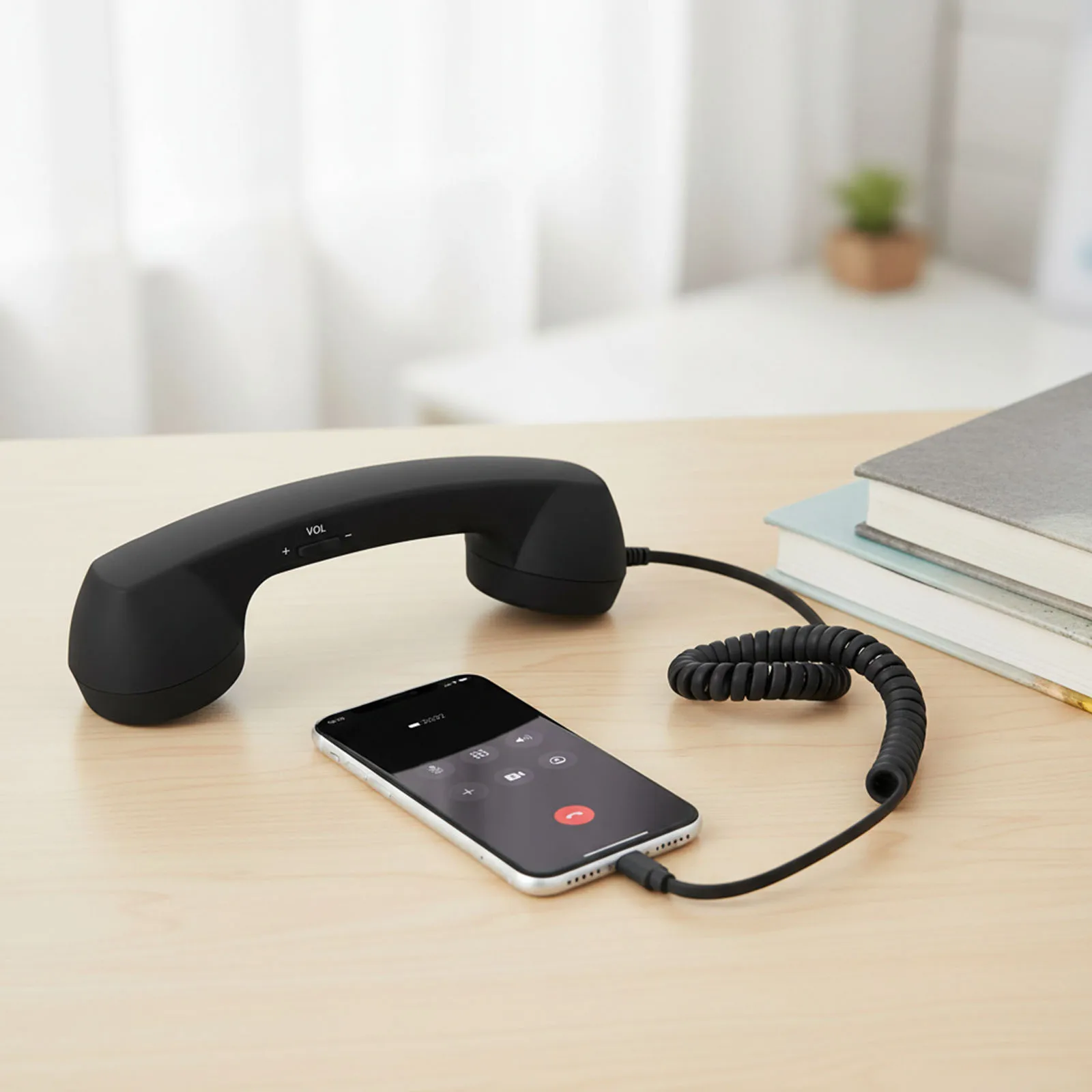 Telephone Wired Handsets Type-C Landline Handle Receiver Creative Telephone Head Set for Cell Mobile Video Conferences