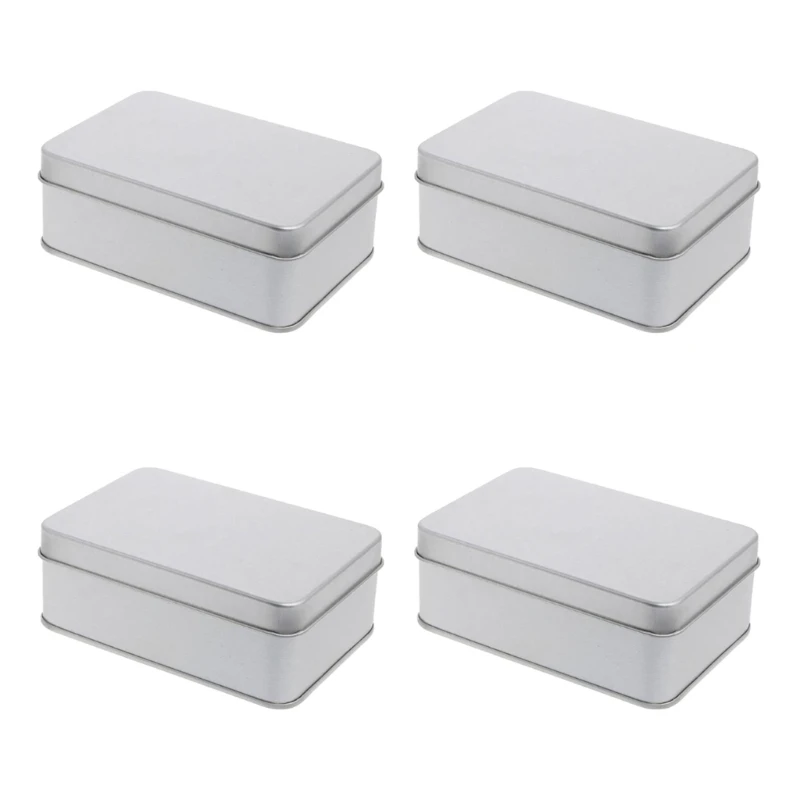 Simple Small Tin Box Storage Box Packing Boxes for Jewelry Craft Containers Candy Box Coin Earrings Headphones Pills Box