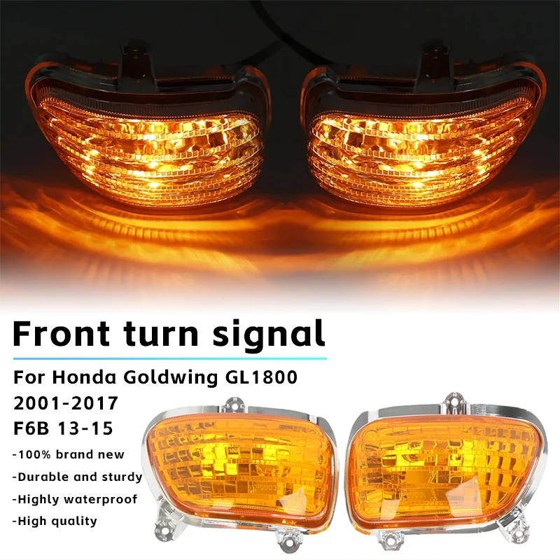 

motorcycle Front Turn Signal Lights Lens Shell case for Honda Goldwing GL1800 2001-2017 F6B 2013-2015