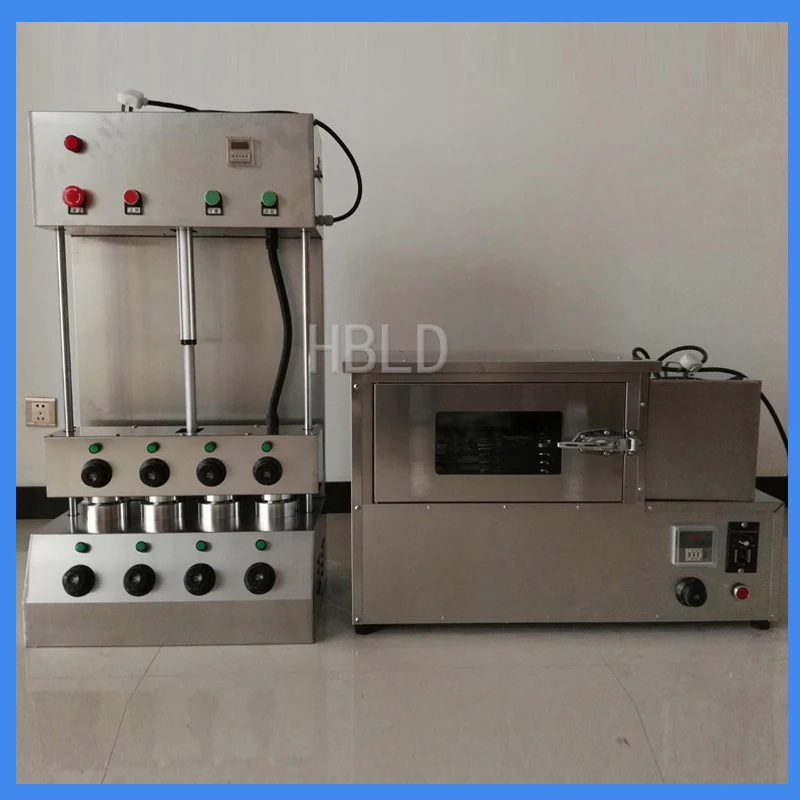 Commercial Stainless Steel Pizza Cone Rotary Oven Machine with Transparent Glass Display Cabinet for Business Use