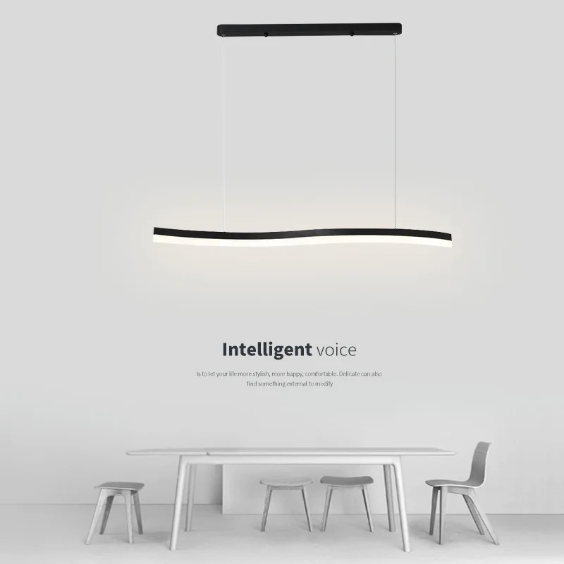 

Jiudu, новая современная минималистичная люстра для ресторана, умная светодиодная лампа Tmall Genie, персонализированная креативная подсветка для барных столов и обеденных зон.