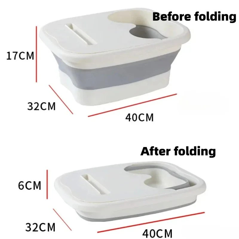 Nieuwe Opvouwbare Siliconen Gezichtsijsbad Lade & Voet Inweken Emmer Water Emmers Massages Gezondheid Voetenbad Gezichtsverzorging Wastafels