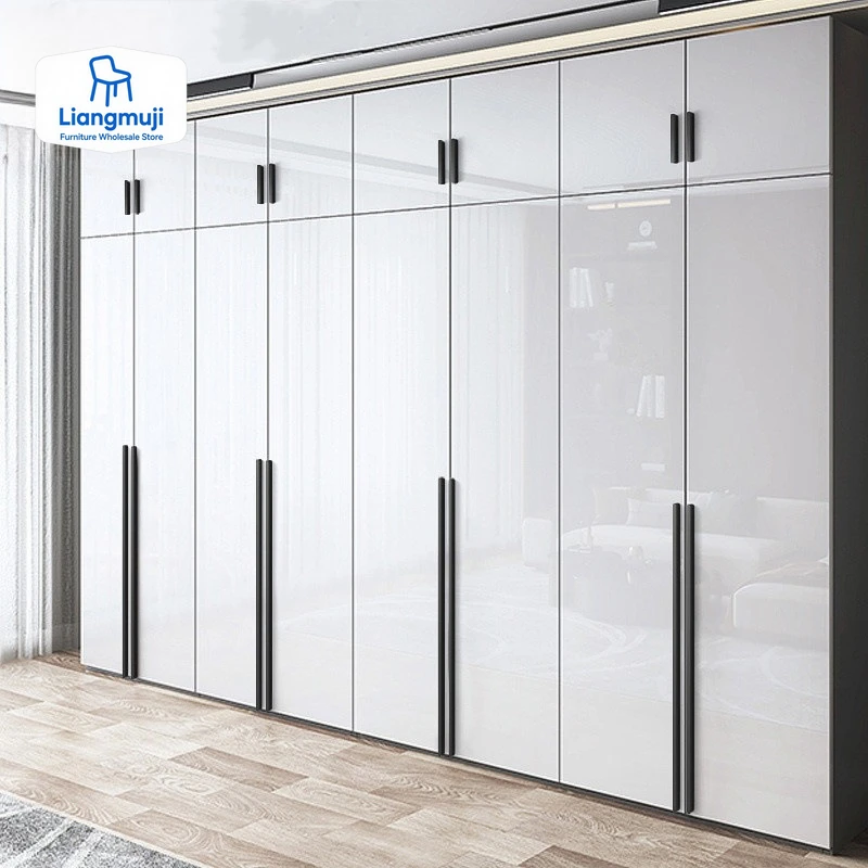 

Sliding Mirror Wardrobes Storage Luxury Bedroom White Wooden Rack Wardrobes Cabinets Clothes Guarda Roupas Home Furniture Mueble