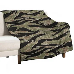 Tigerstripe Camo Throw Blanket Baby Blanket anime Loose Blanket