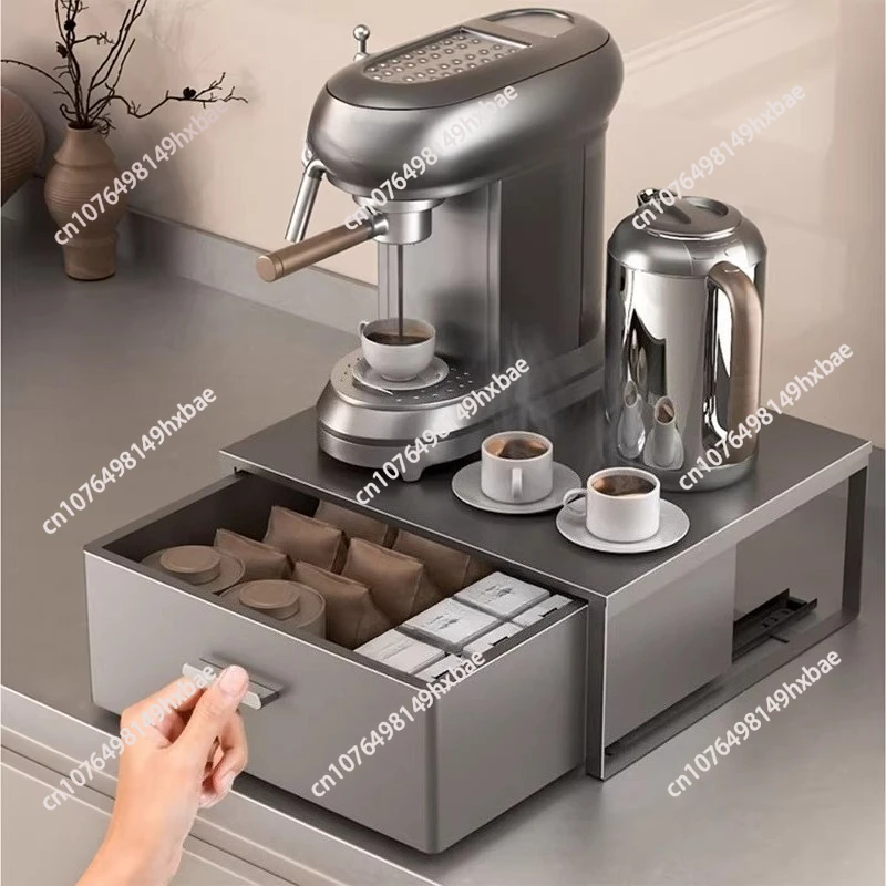 Countertop Coffee Machine Shelf Drawer Storage Box Tea Bag Tea Bar Storage Rack Water Cup Storage Rack