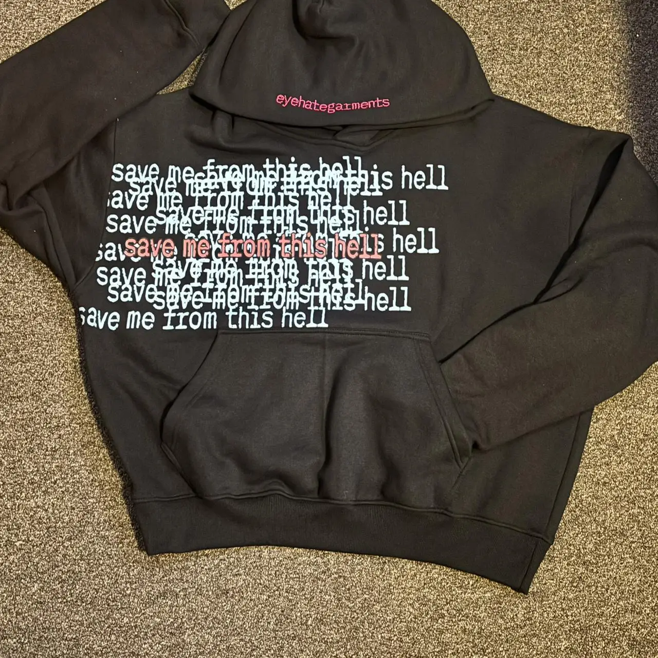Dark humor hoodie distressed print hoodies men oversized sweatshirts y2k tops streetwear clothes couples tracksuit men clothing