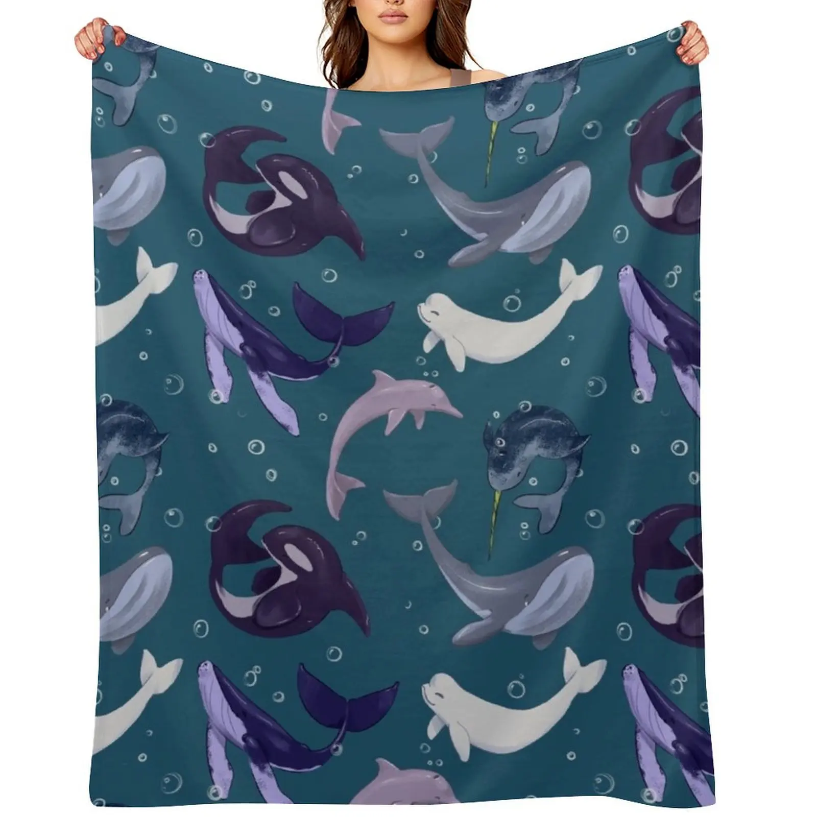 

Whale of a Time Throw Blanket Warm Soft Beds manga cosplay anime Blankets