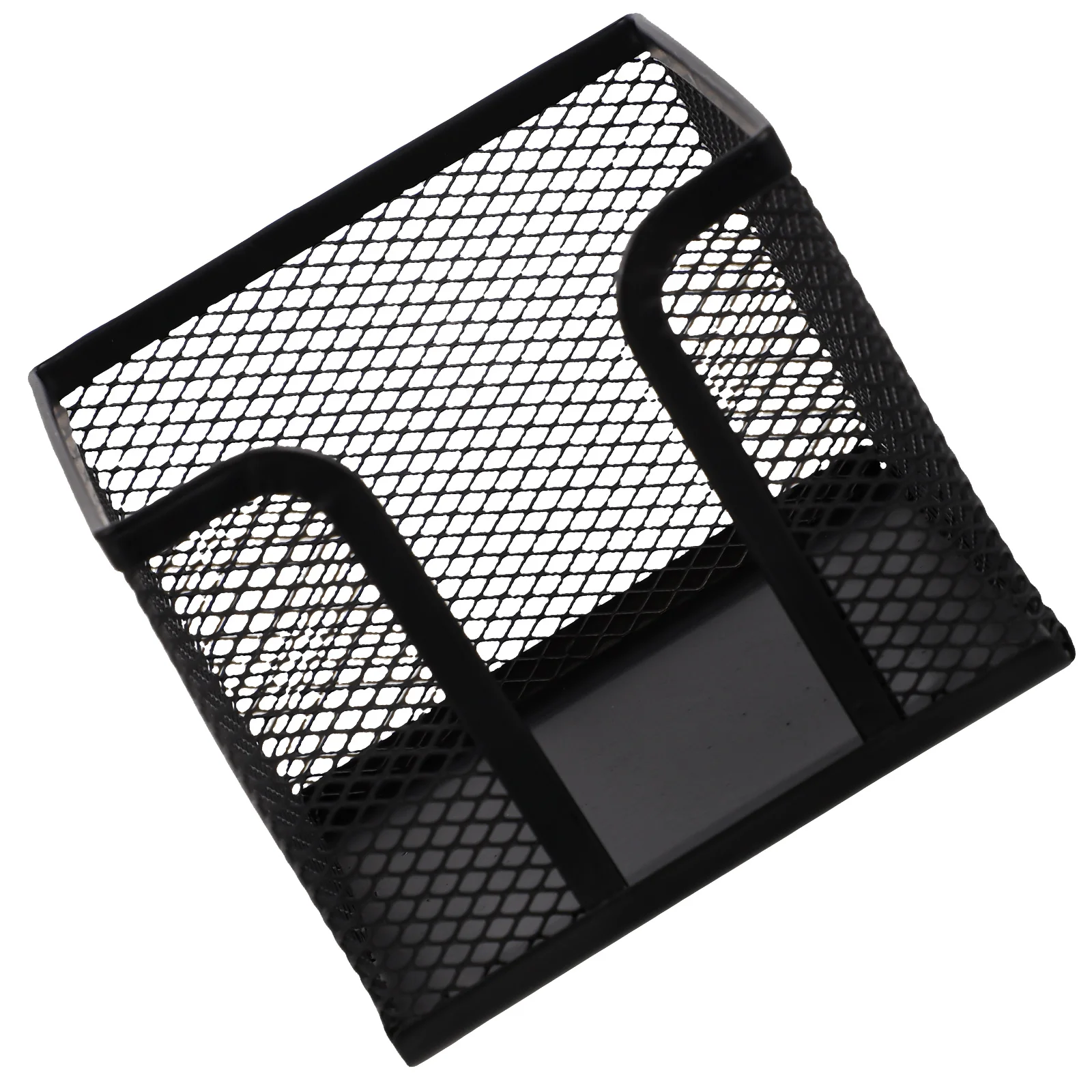 

Iron Mesh Notepad Holder Black Memo Pad Dispenser Organizer Note Paper Box Office Supplies Napkin Holder Desk Home Bedroom