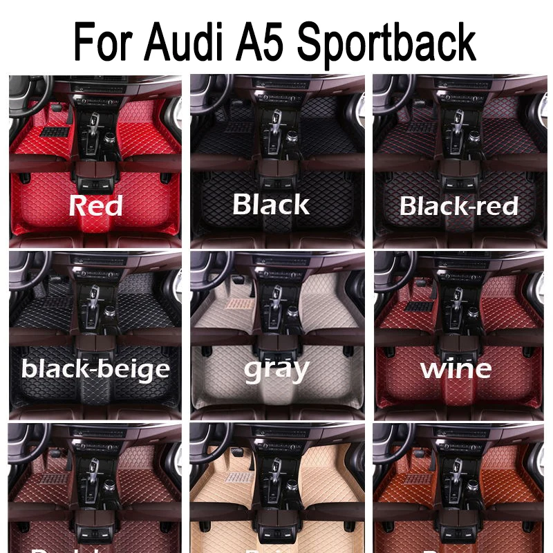 

Автомобильные коврики на заказ для Audi A5 Sportback, 4-дверные, 2017-2022 годы, 100% подходят для интерьера, аксессуары