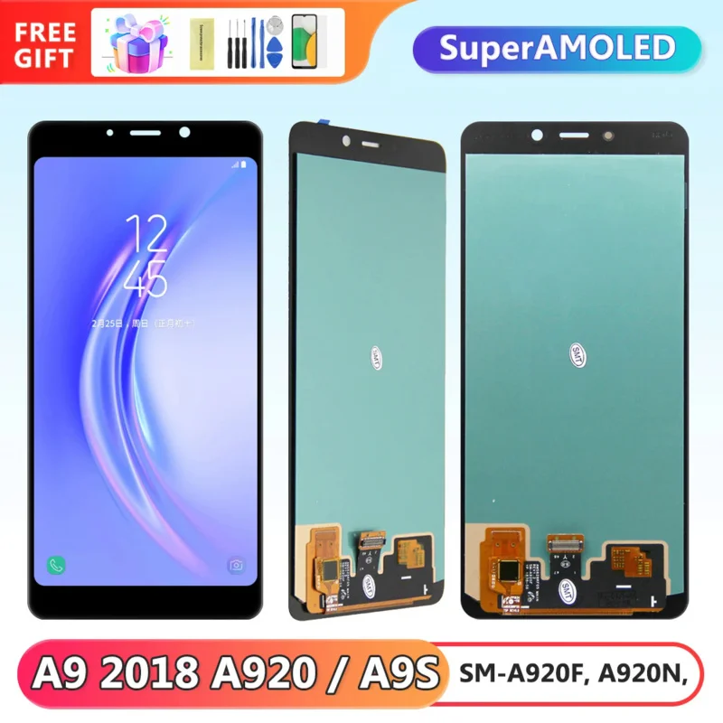 

Super AMOLED A920 Display Screen, for Samsung Galaxy A9 2018 A920 A920F A920N A9200 Lcd Display