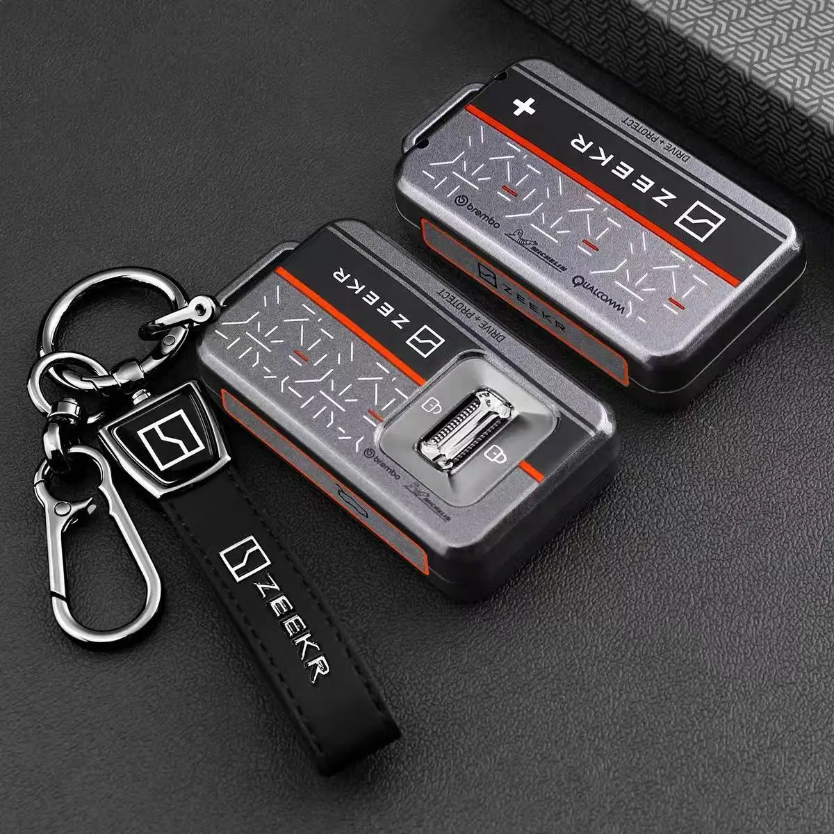 ABS Car Key Case Cover Chain Bag Shell Protector Fob Holder for ZEEKR 8X 009 001 9X 2026 Accessories