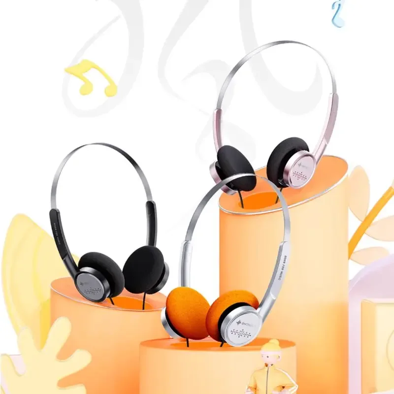 Fiio SnowSky WIND ECHO MINI MP3 سماعة رأس سلكية ريترو 40 مللي متر ديناميكية خفيفة الوزن HIFI سدادات 32Ω سماعة دعم بيئة العمل