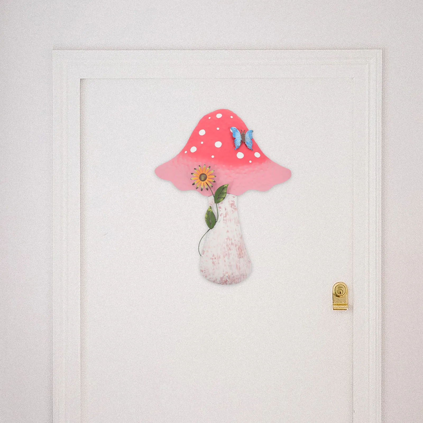 Garden Mushroom Statues Decoration Outdoor Floral Busy Home