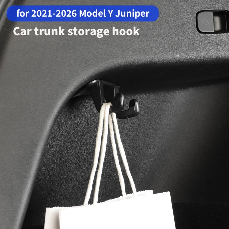 Suitable for Tesla's updated 21-26Model Y trunk hooks, storage and organization tools, interior modification accessories