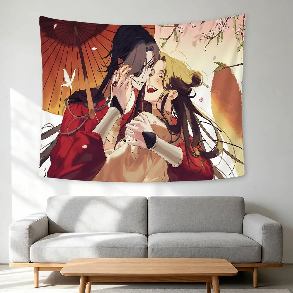 H-Heaven O-Official-s Blessing Wall Hanging Tapestry Wall Hanging Psychedelic Hippie Tapestry Bedroom Decoration