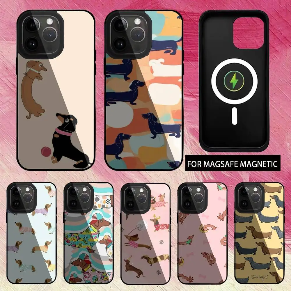 

Dachshund Sausage Dog Phone Case For iPhone17,16,15,14,13,12,11 Plus,Pro Max Magnetic Magsafe Wireless Charging