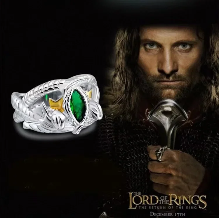 

925 Sterling Silver Aragorn Ring Of Barahir Wedding Ring Fashion Men Jewelry Gift High Quality