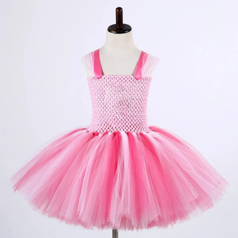 Vestido tutú de cerdo rosa para niñas, vestidos de fiesta de cumpleaños, disfraces de Halloween para niños, conjunto de ropa de Año Nuevo para niños pequeños