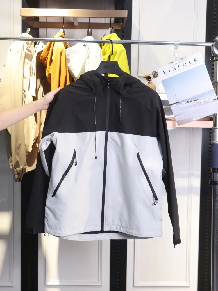 

Outdoor Faionable Waterproof Hooded Jaet Men's Spring Autumn New Sle Versatile Bean Home Polyester Fiber Long Sve