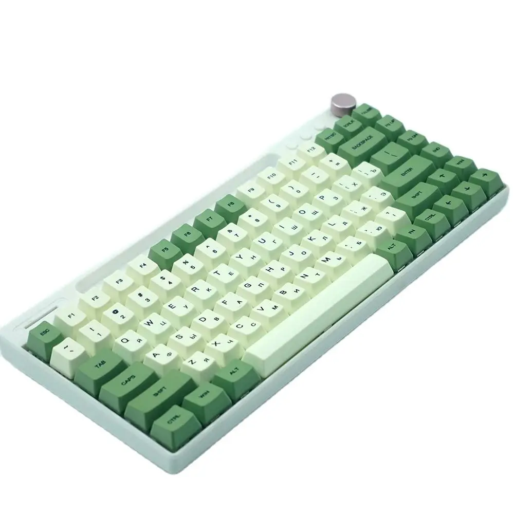 Imagem -02 - Npkc-matcha Coreano Keycaps Oem Perfil Keycap Russo Pbt Adequado para Cherry mx Teclado Interruptor Mecânico Japonês