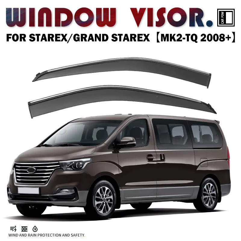 Car Window Visor Rain Guard Sun Shade Deflector Suitable for Hyundai Grand Starex Side Window Deflector Vent Visor