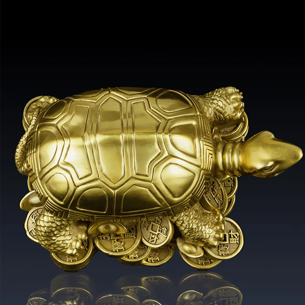 

1Pcs Copper Tortoise Adornment Decorative Brassware Auspicious Ornament Longevity Wealth Prosperity Desktop Decoration
