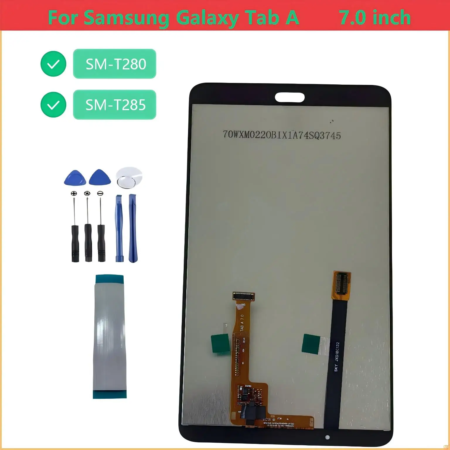 

Оригинальный дисплейный модуль (LCD + тачскрин) для Samsung Galaxy Tab A 7.0" Wi-Fi 3G SM-T280 SM-T285 T280 T285