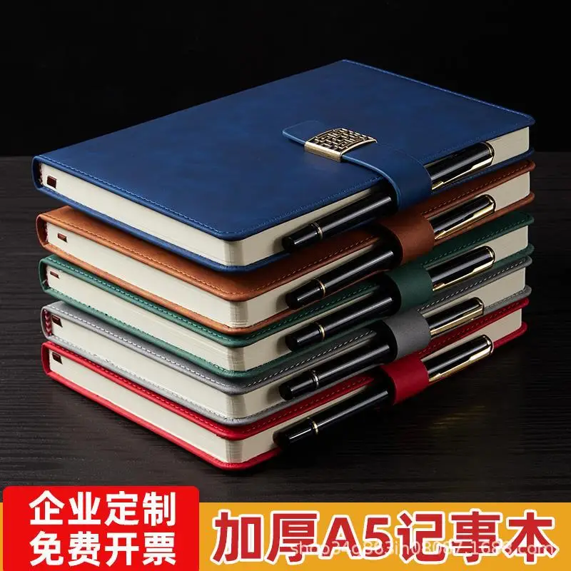 Wholesale a5 notebook sub set business gifts retro notebooks, handbooks, soft leather cover printing logo budget planner