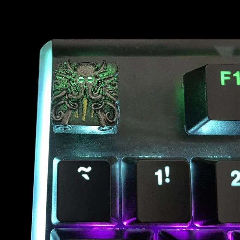 Point Anime Keycap Artisan Keyboard Keycap ESC Skull Handmade Personality Resin Customization Keycaps for Mechanical Keyboard