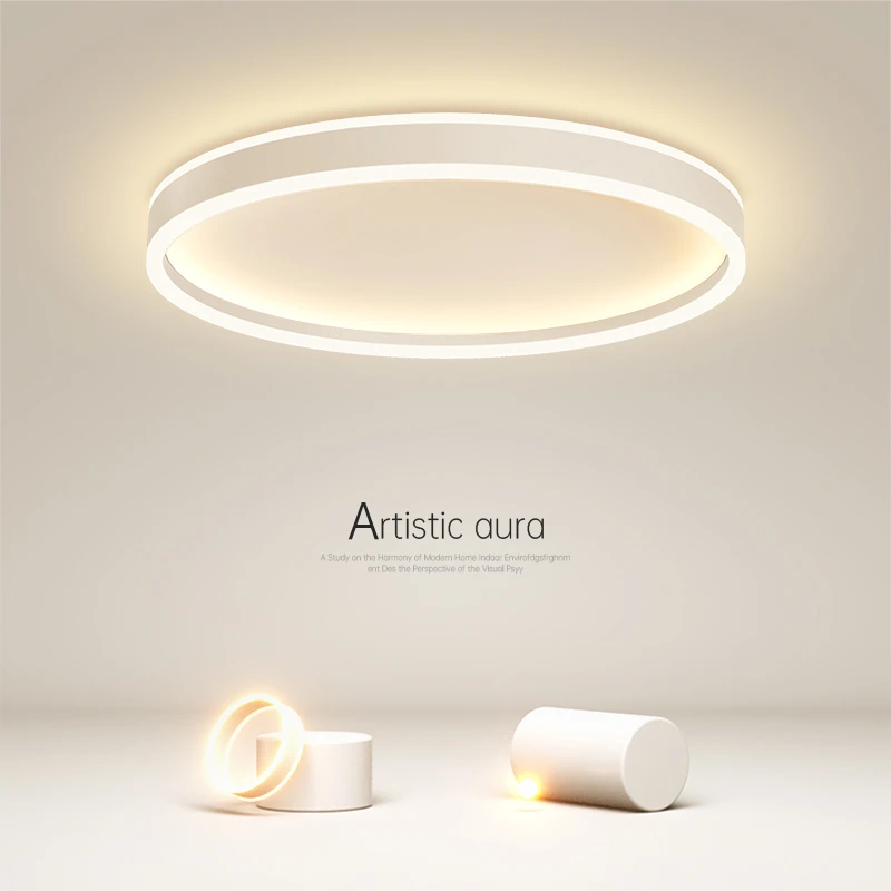 moderno minimalismo rodada led luzes de teto lampada do quarto circulo acrilico regulavel quarto de estudo lampadas iluminacao interior luminarias brilho 01