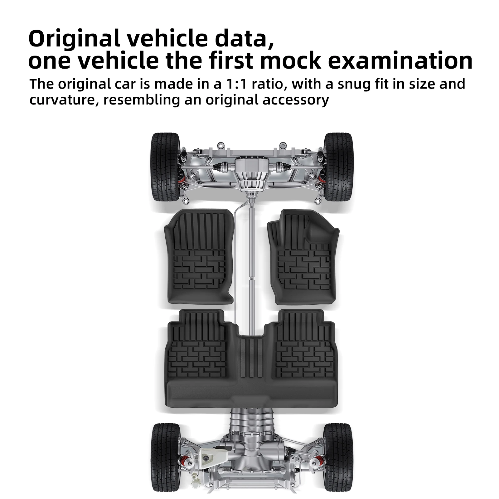 Right Drive for GWM Cannon Ute/Great Wall Poer 2019-2024 Fuel Dual Cab Passenger Version Car Floor Mats Trunk Pad Black
