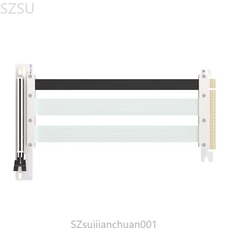 SZSU Duurzaamheid PCIe5.0 X16 Risers Cable GPU Extension Cable voor grafische afbeeldingen, 20 lang met Plugs en
