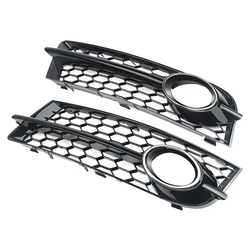 Honeycomb Mesh HEX Auto Fog Lamp Grille For Audi TT 8J 2006-2014 Front Bumper Light Grill Cover Exterior Cars Accessories Tools