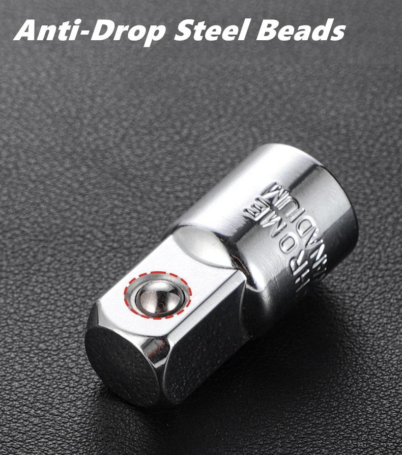 1/4" 3/8" 1/2" Ratschenschlüssel-Adapter, Ratsche/Stecknussverlängerung/Umrüstsatz aus Chrom-Vanadium-Stahl für die Wartung von Automobilen – Detail 5