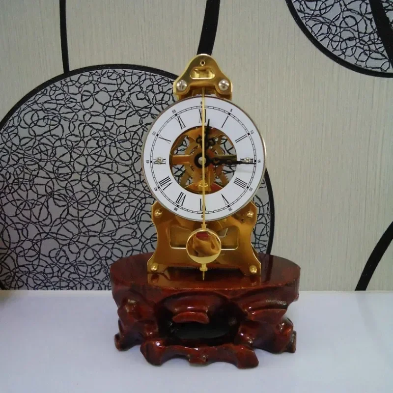 All Copper Movement Mechanical Collection Seat Clock Gemstone Bearing Decorative Clock Watch Clock M1