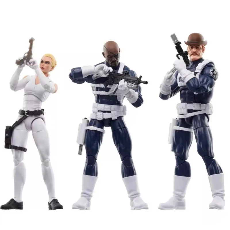 Nowy Oryginalny Hasbro Marvel Legends S.H.I.E.L.D. Figurka Nick Fury Dugan Natasha Romanoff Kolekcja figurek do dekoracji pokoju