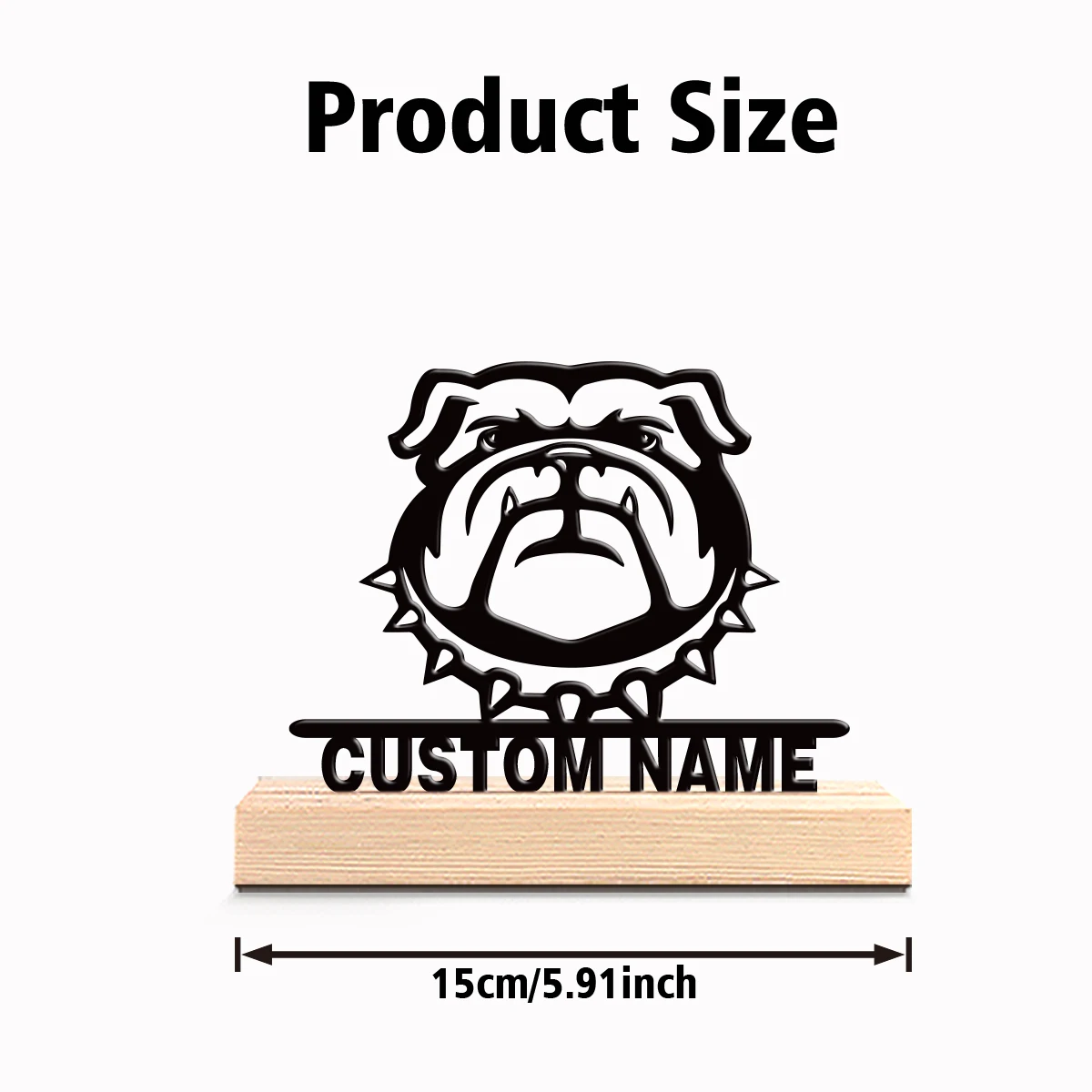 A warm home customization Dog Handmade wrought iron wooden base home decor Suitable for office and desktop decoration gifts