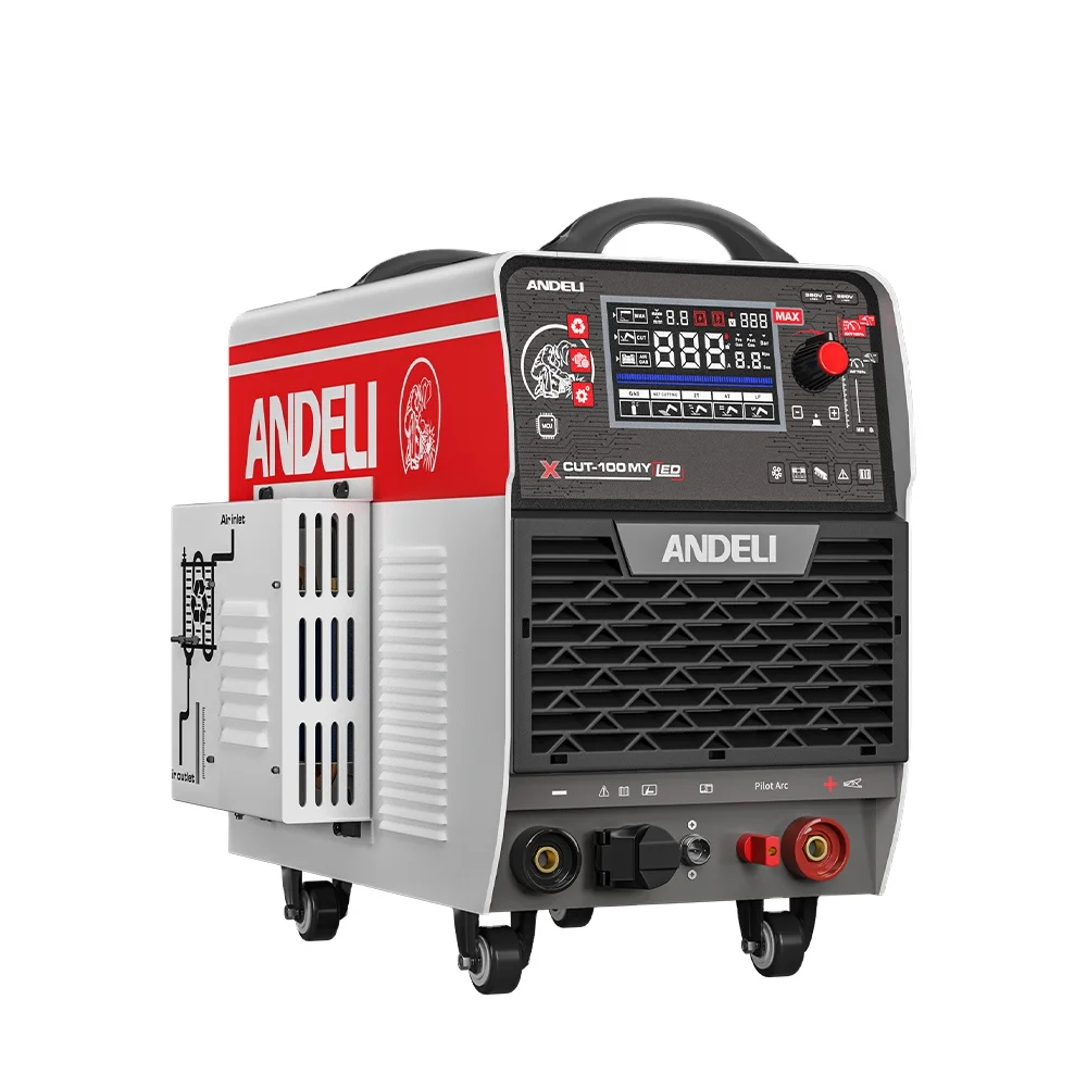 

Andeli CUT-100 220V 380V 25-30MM Built-in Compressor Plasma Cutter 100a Cutting Plasma