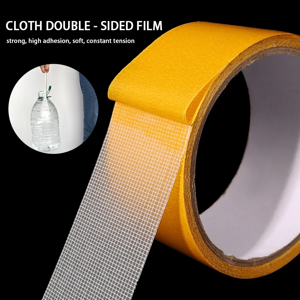 5/10/15M Strong Fixation Double Sided Tape Translucent Mesh Waterproof Super Traceless Cloth Base High Viscosity Adhesive Tapes