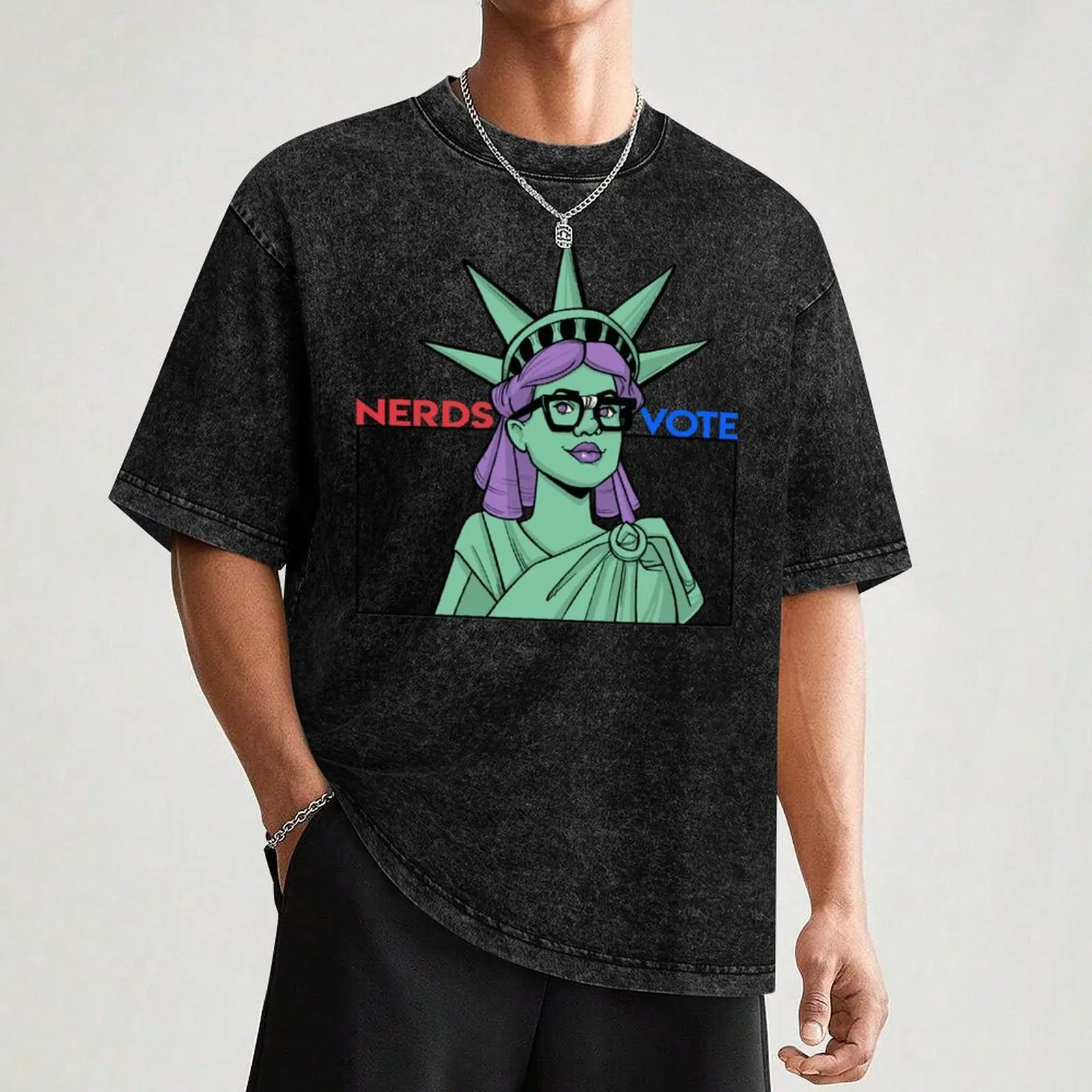 Lady Liberty- NerdsVote x Karen Hallion T-Shirt Vintage Style Printed Top