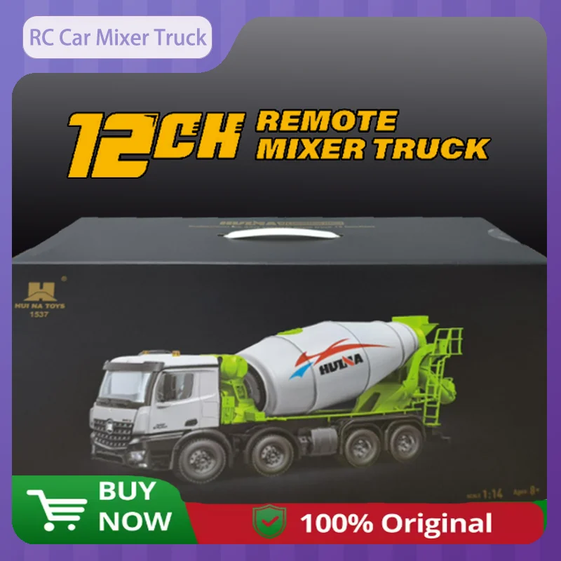 

1:14 Huina Toys RC Cars 1537 1536 Pro Engineering Vehicle Alloy Heavy Duty Truck Rc Car Dump with Agitator Christmas gift
