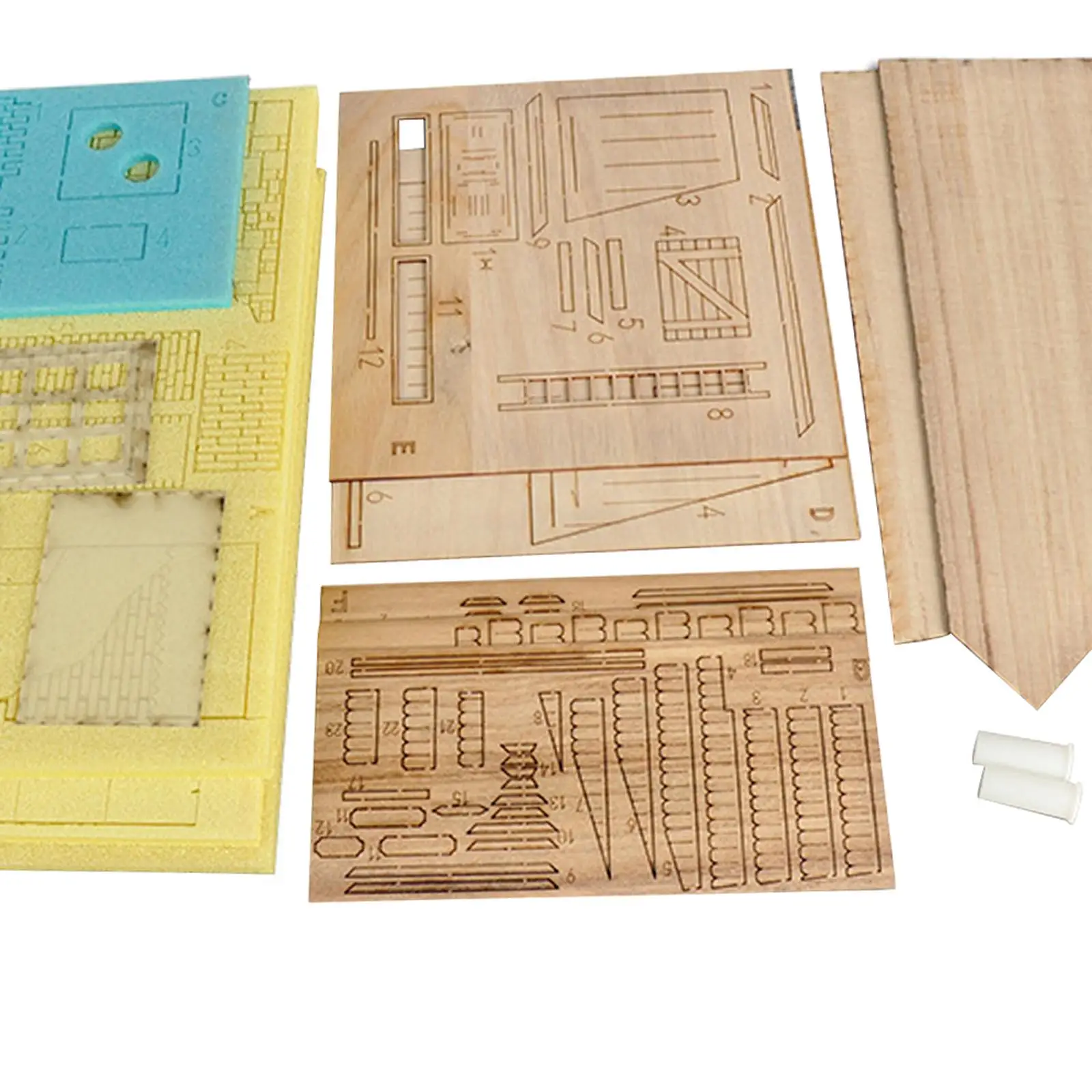 Houten Diorama's Bouwmodel Kits 1/35 Schaal Oorlogsscène Architectuur Landschap