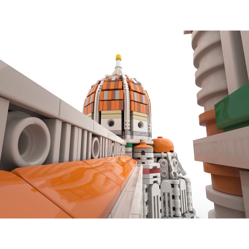 New Idea Urban Street View Architecture Cathedral of Florence MOC Technic Building Block Model DIY Creative Bricks Toys For Kids