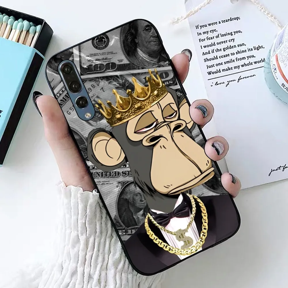 Creative Cartoon Monkey Bored Ape Phone Case For Huawei P 8 9 10 20 30 40 50 Pro Lite Psmart Honor 10 lite 70 Mate 20lite