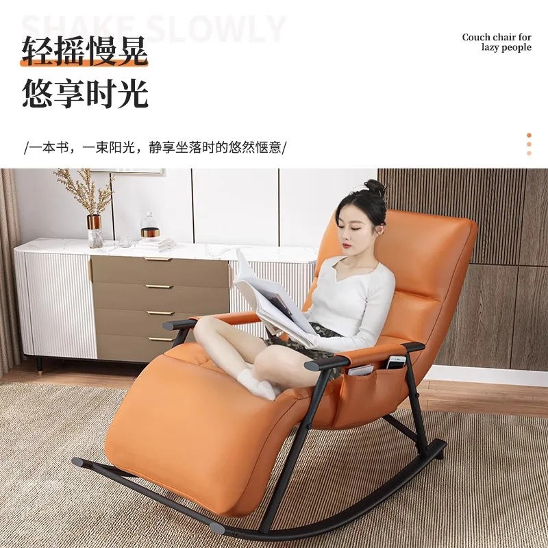 Silla reclinable de gravedad cero para siesta, mecedora para sala de estar, sofá cama, balcón, asientos de ocio para dormir con respaldo ergonómico