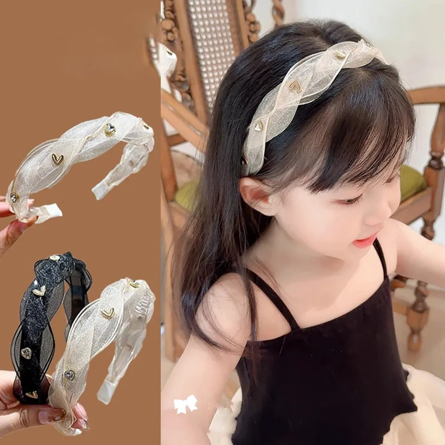 

New Children's mesh headband Korean girl's bangs broken hair band not slid heads for girls princess hair accessories headband